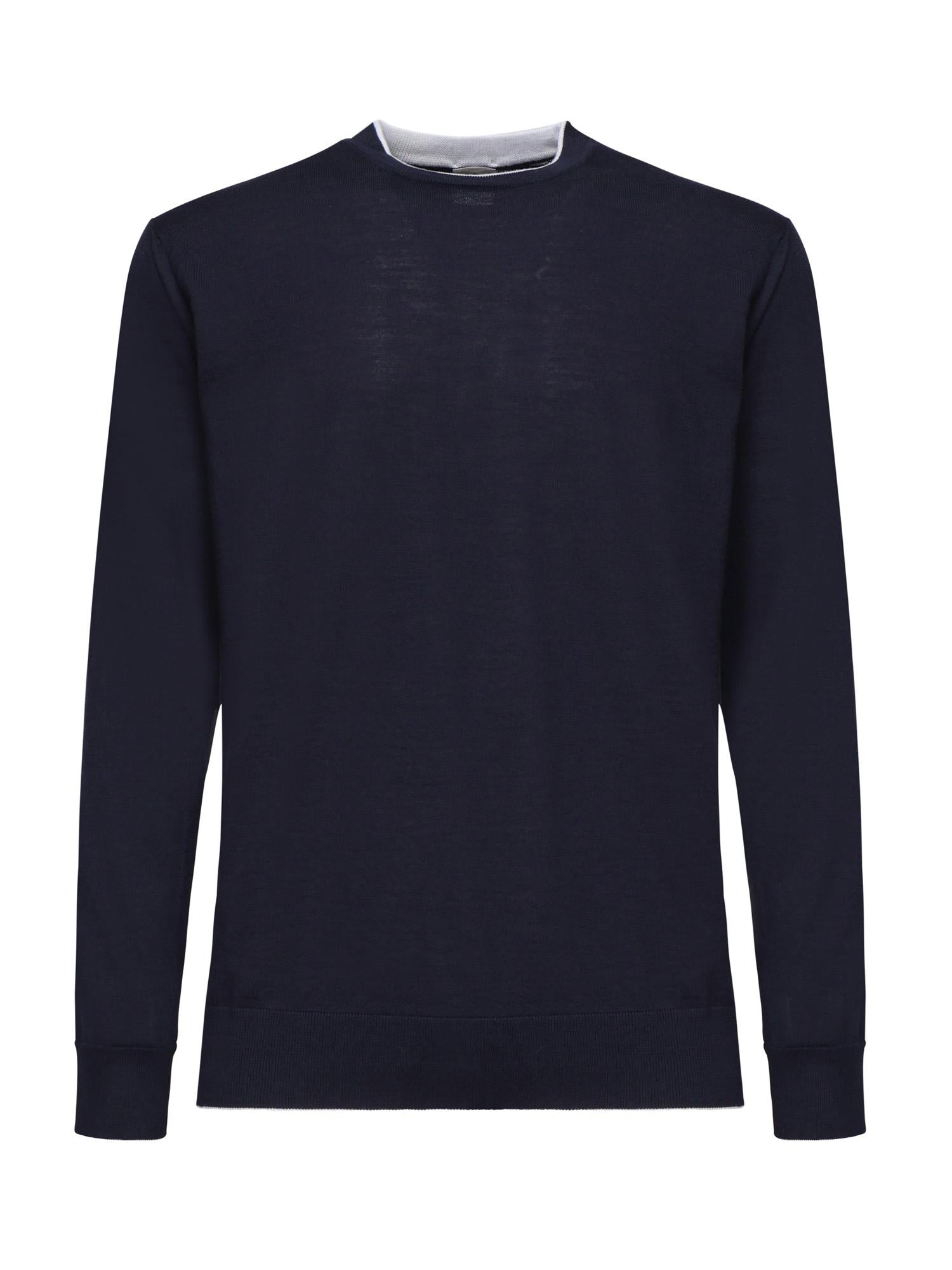 Maglia girocollo in lana e seta L76MAGL36MAG0L018 11-01 ELEVENTY 