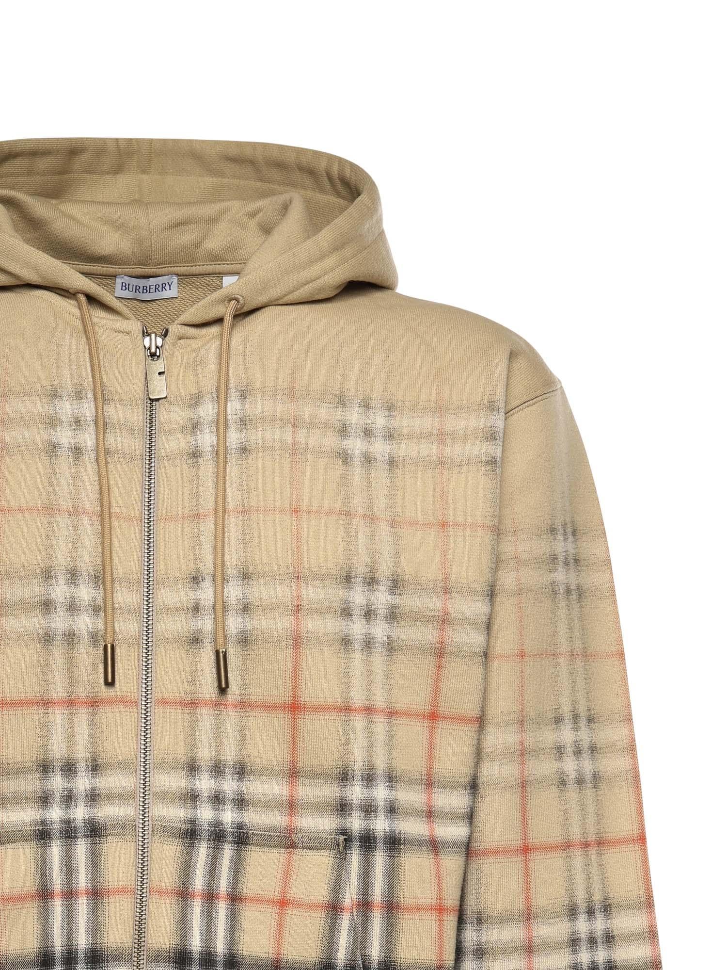 Felpa in cotone Check sfumato 8119034 B9368 BURBERRY 