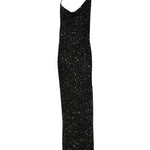 Abito lungo in paillettes FW22-5612 -GUNMETAL BLACK GNBLK RETROFÊTE 
