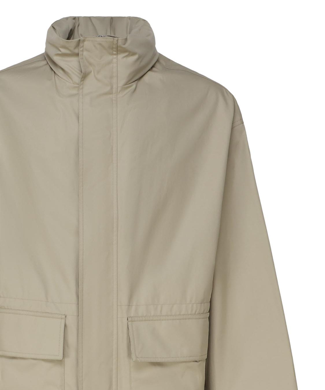 Giacca in gabardine con cappuccio Check 8083672 .B7311 BURBERRY 