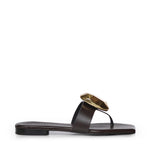 Sandali infradito in pelle GD56B FONDENTE+ORO DONNARI' 