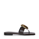 Sandali infradito in pelle GD56B FONDENTE+ORO DONNARI' 