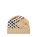 Cappello beanie in misto cashmere Check 8114768 A2021 BURBERRY 