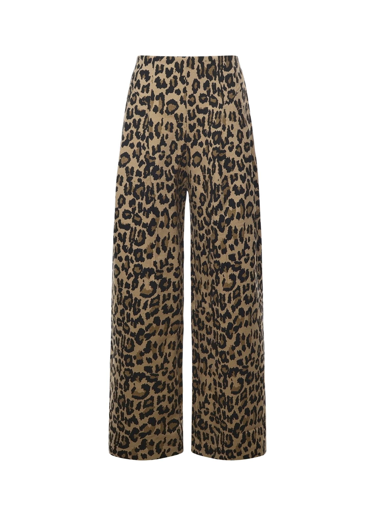 Jeans in jacquard con stampa leopardata 114701 795 ROTATE 