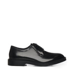 Derby in pelle<BR/> 23050 NERO ANTICA CUOIERIA 