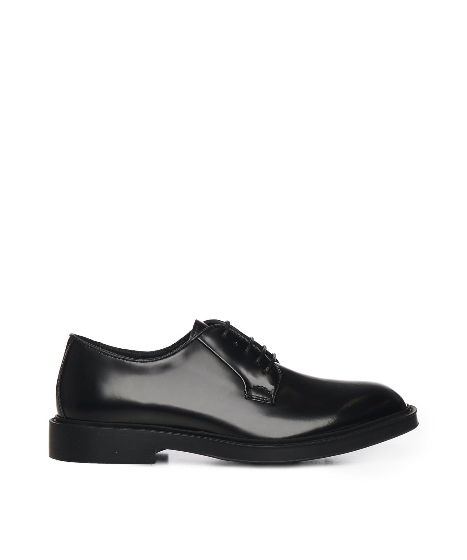 Derby in pelle<BR/> 23050 NERO ANTICA CUOIERIA 