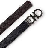 Cintura reversibile Gancini in pelle 670428 780487002 FERRAGAMO 