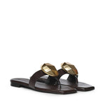 Sandali infradito in pelle GD56B FONDENTE+ORO DONNARI' 