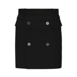 Minigonna in twill di viscosa e lana 838765 TRT011000 BALENCIAGA 