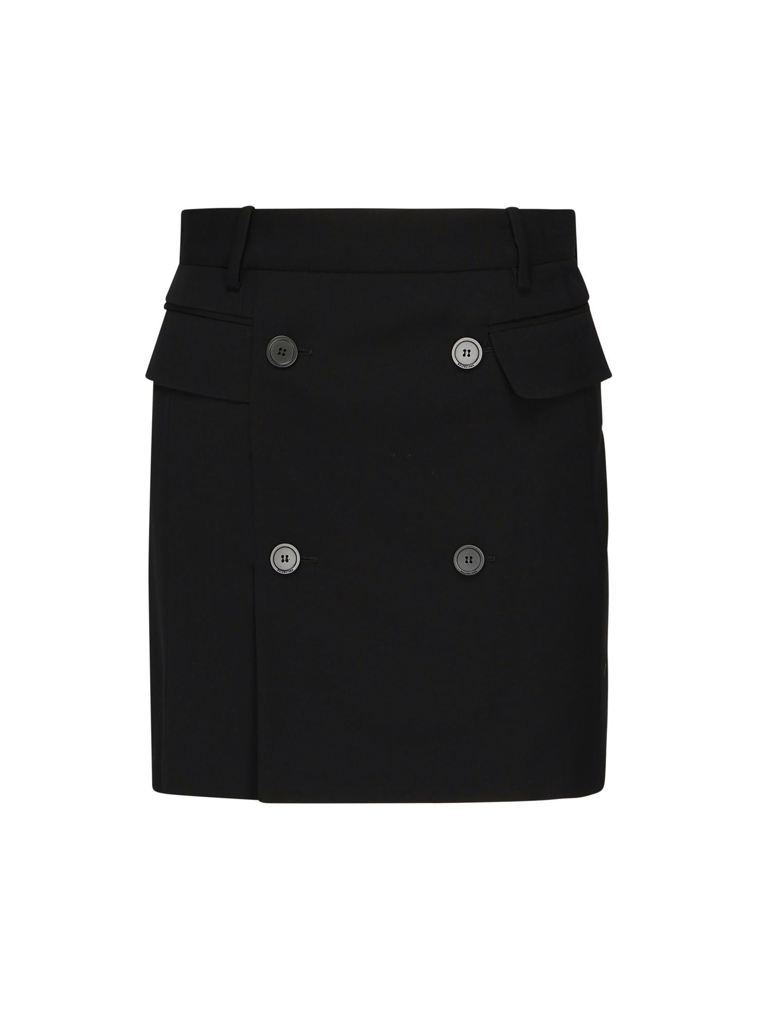 Minigonna in twill di viscosa e lana 838765 TRT011000 BALENCIAGA 