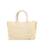 Borsa shopper media Beach in rafia con logo e nappine 106673 A39YHZ3Q PINKO 