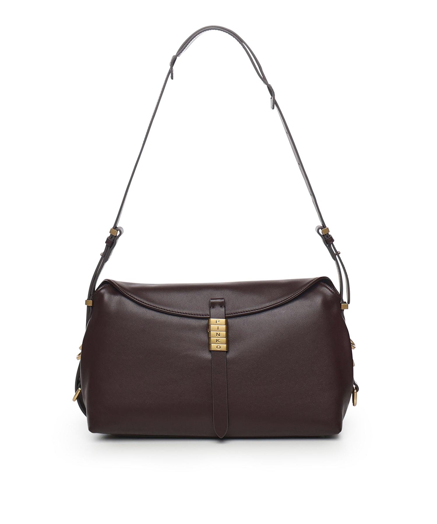 Borsa a spalla Saddle Horizontal media in pelle 105049 A1ZXLA7Q PINKO 