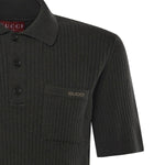 Polo in maglia di lana e cashmere a coste 833503 XKEYU3026 GUCCI 