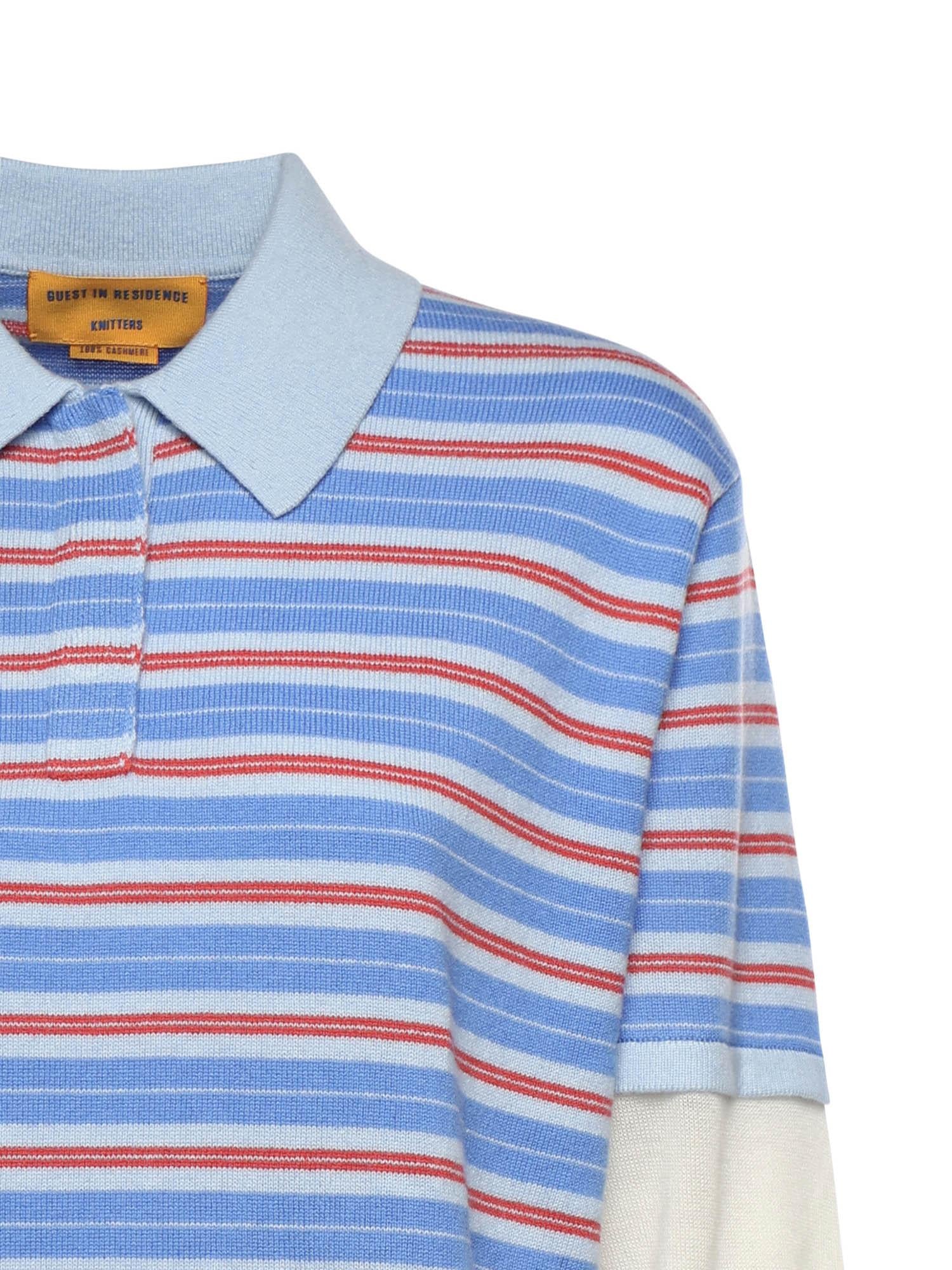 Polo Striped Rugby in cashmere W40710JL CLEAR SKY COMBO GUEST IN RESIDENCE 