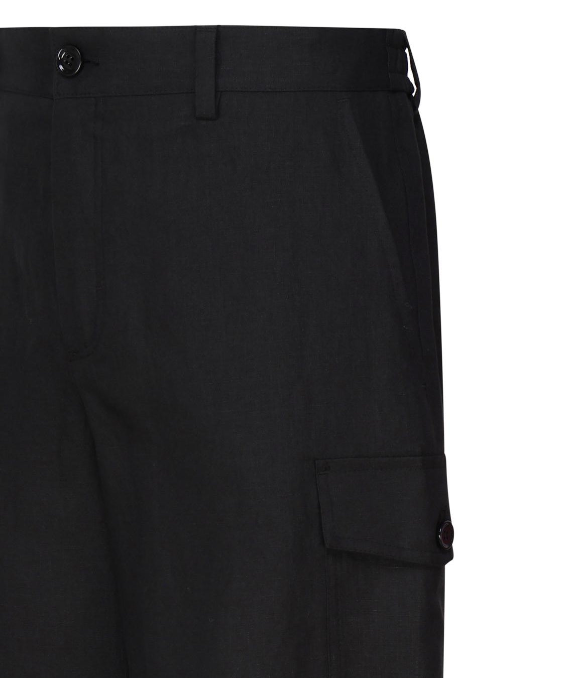 Bermuda cargo in lino con placca GV5TAT GH253N0000 DOLCE & GABBANA 