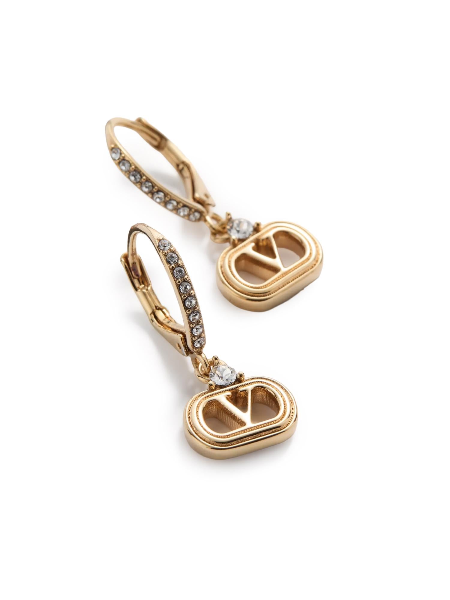 Orecchini Ovalette in metallo e cristalli Swarovski® 7W2J0AI3 YCW9MN VALENTINO GARAVANI 