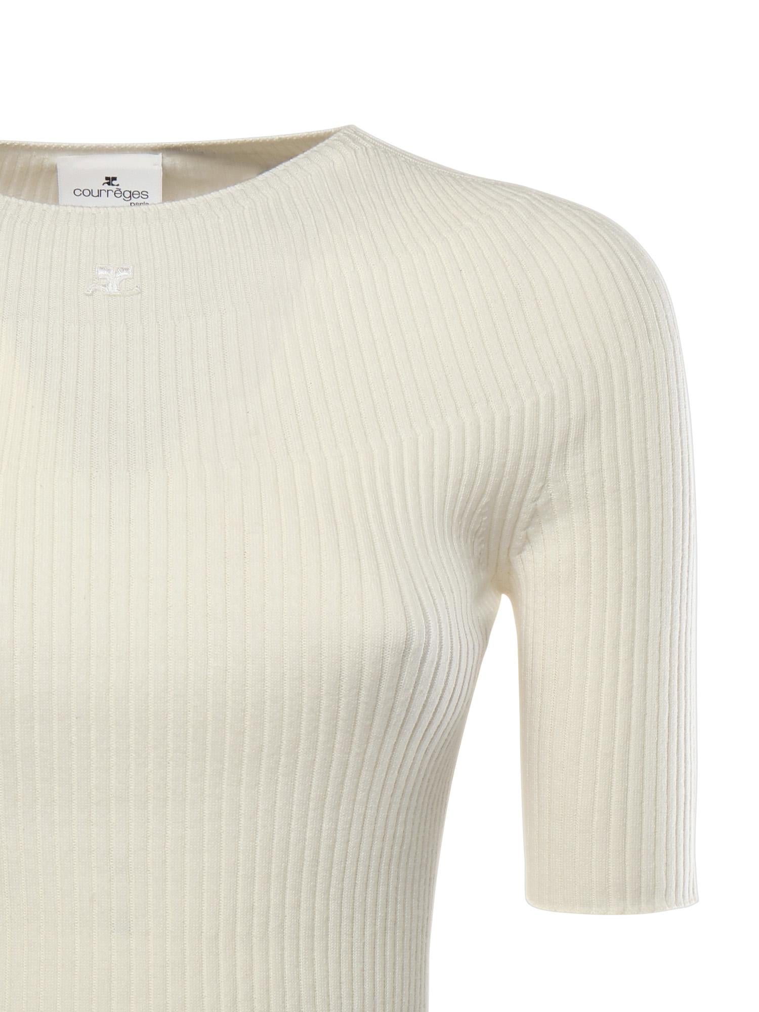 Maglione Solar a costine 125MPU130FI0049 0001 COURREGES 