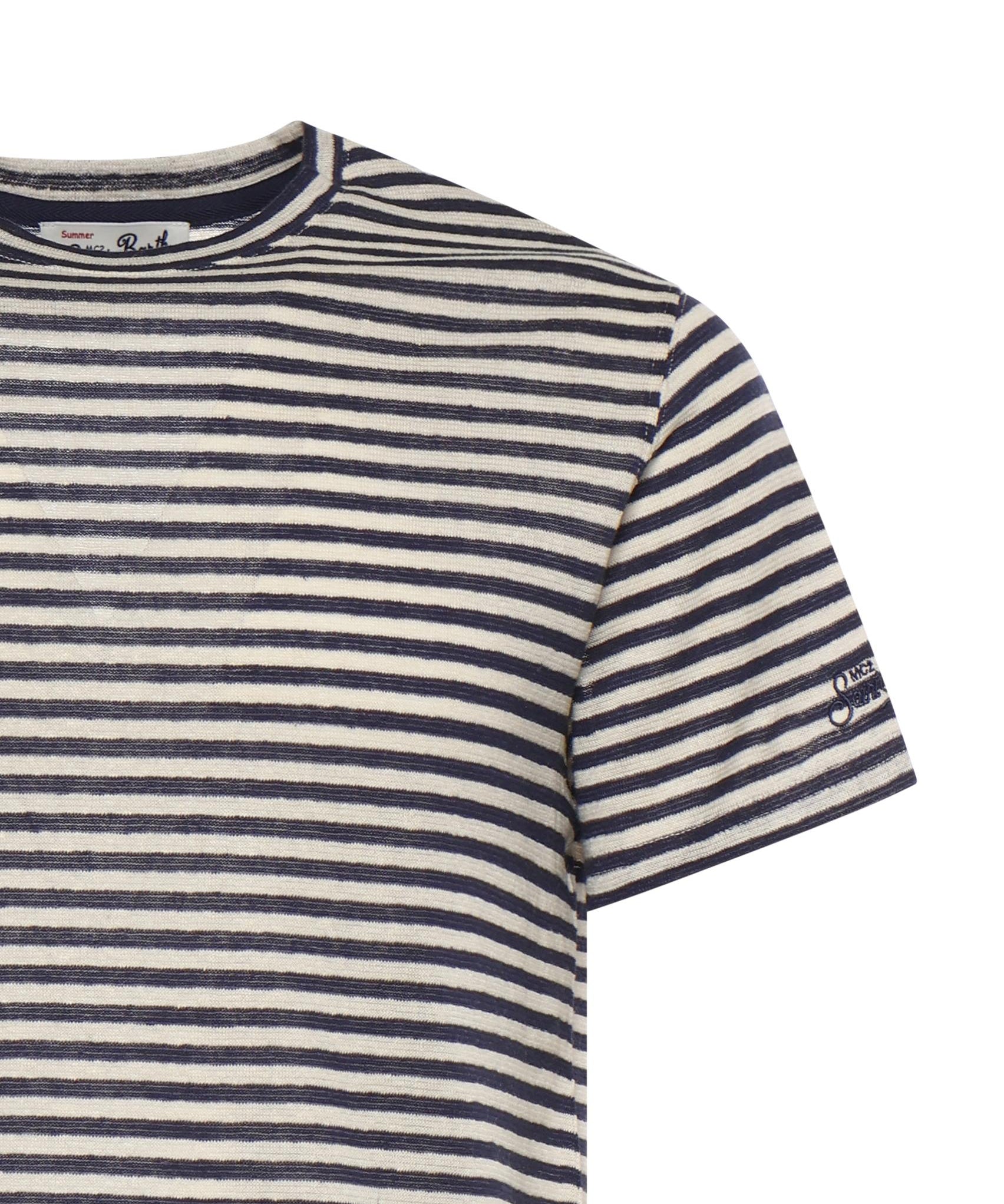 T-shirt Dover in cotone a righe DOV0010 00283L MC2 SAINT BARTH 