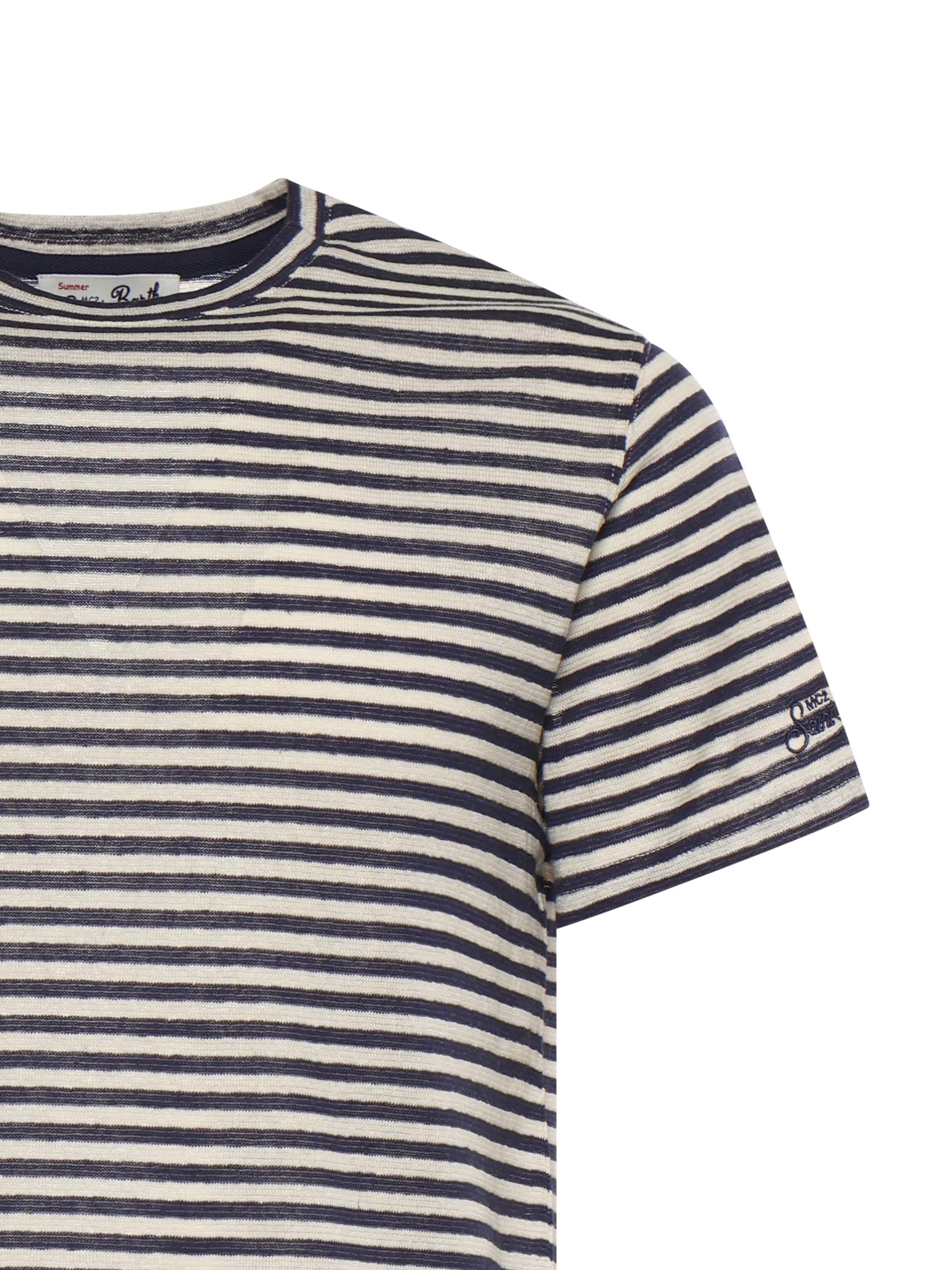 T-shirt Dover in cotone a righe DOV0010 00283L MC2 SAINT BARTH 