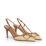 Décolleté slingback Vlogo Signature in rafia 8W2S0R01 THQDAD VALENTINO GARAVANI 