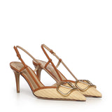 Décolleté slingback Vlogo Signature in rafia 8W2S0R01 THQDAD VALENTINO GARAVANI 