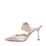 Mules Alena in satin con gioiello ALENA 910 RASOCIPRIA GIULIANO GALIANO 