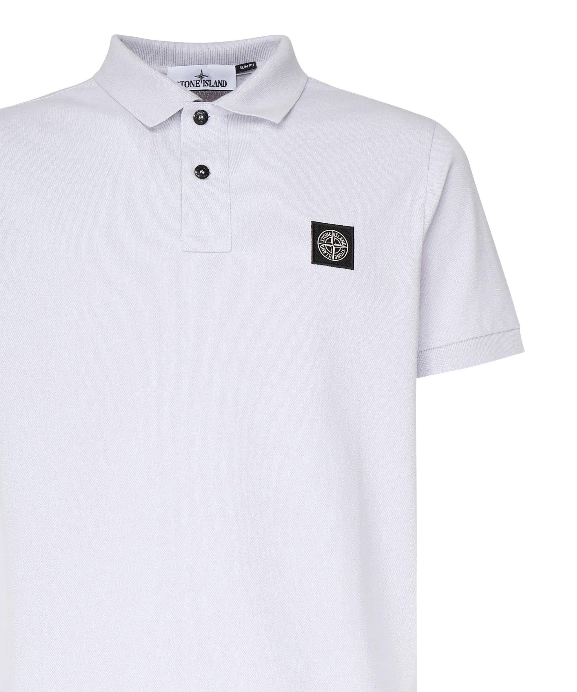 Polo in piqué stretch con patch logo K1S1522002SC S0017V0088 STONE ISLAND 