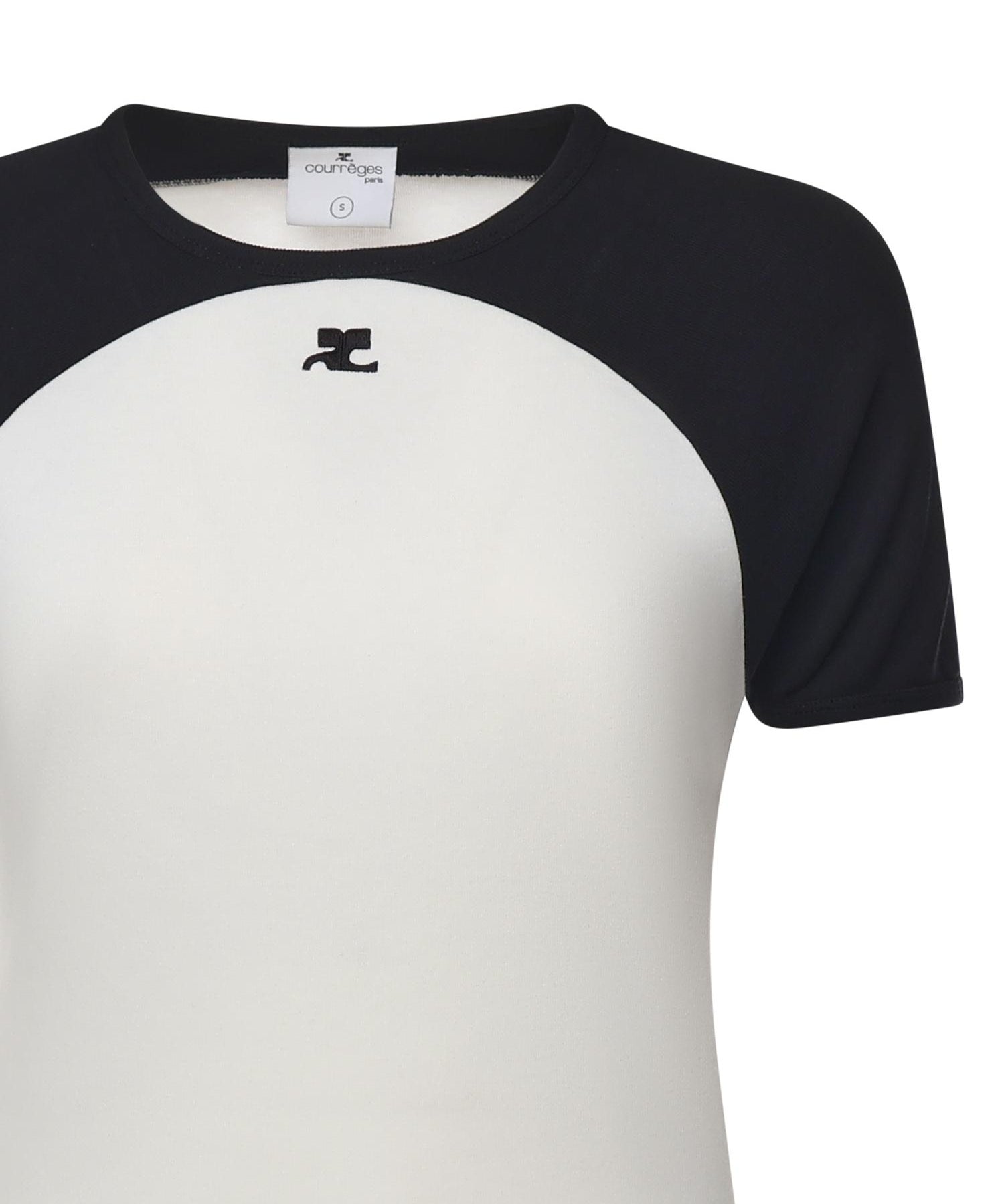 T-shirt Circle Contrast in cotone 325JTS214JS0203 0098 COURREGES 