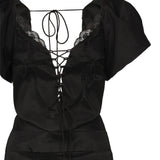 Mini abito Singrid CD3605 BLACK FOR LOVE & LEMONS 