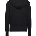 Cardigan con zip in lana e cashmere 105491 A2Q9Z99 PINKO 
