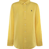 Camicia in lino con logo 211970730 502 POLO RALPH LAUREN 