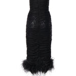 Midi dress in pizzo AUW4LACE BLACK ALBERTO AUDENINO 