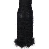 Midi dress in pizzo AUW4LACE BLACK ALBERTO AUDENINO 