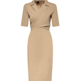 Abito midi con fiocco 106499 A34ID41 PINKO 