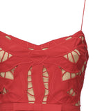 Abito midi ricamato con fiocco<BR/> PF25013M R SELF-PORTRAIT 