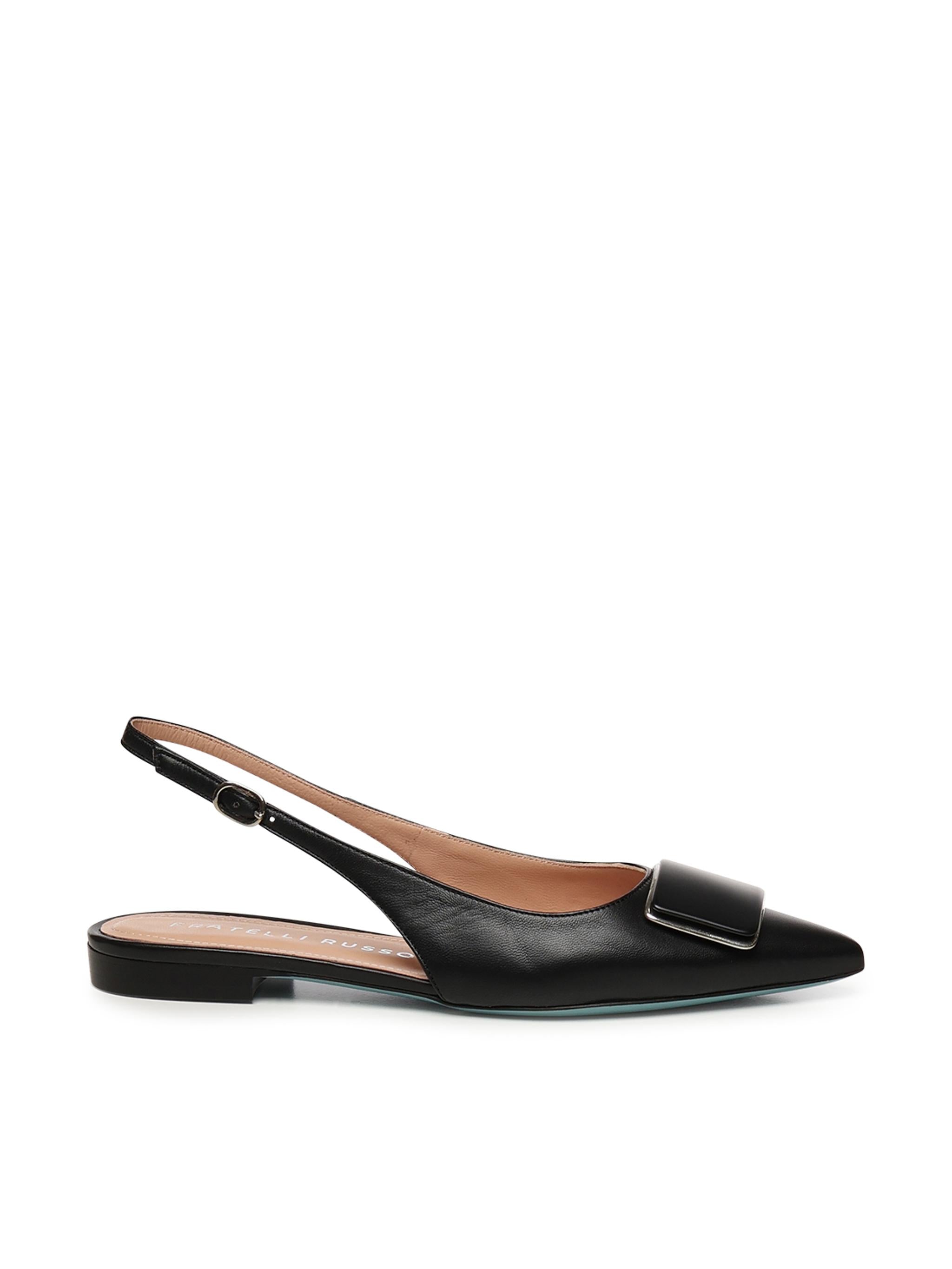 SLINGBACK ELVIRA IN NAPPA ELVIRA 2513 NAPPANERA FRATELLI RUSSO 