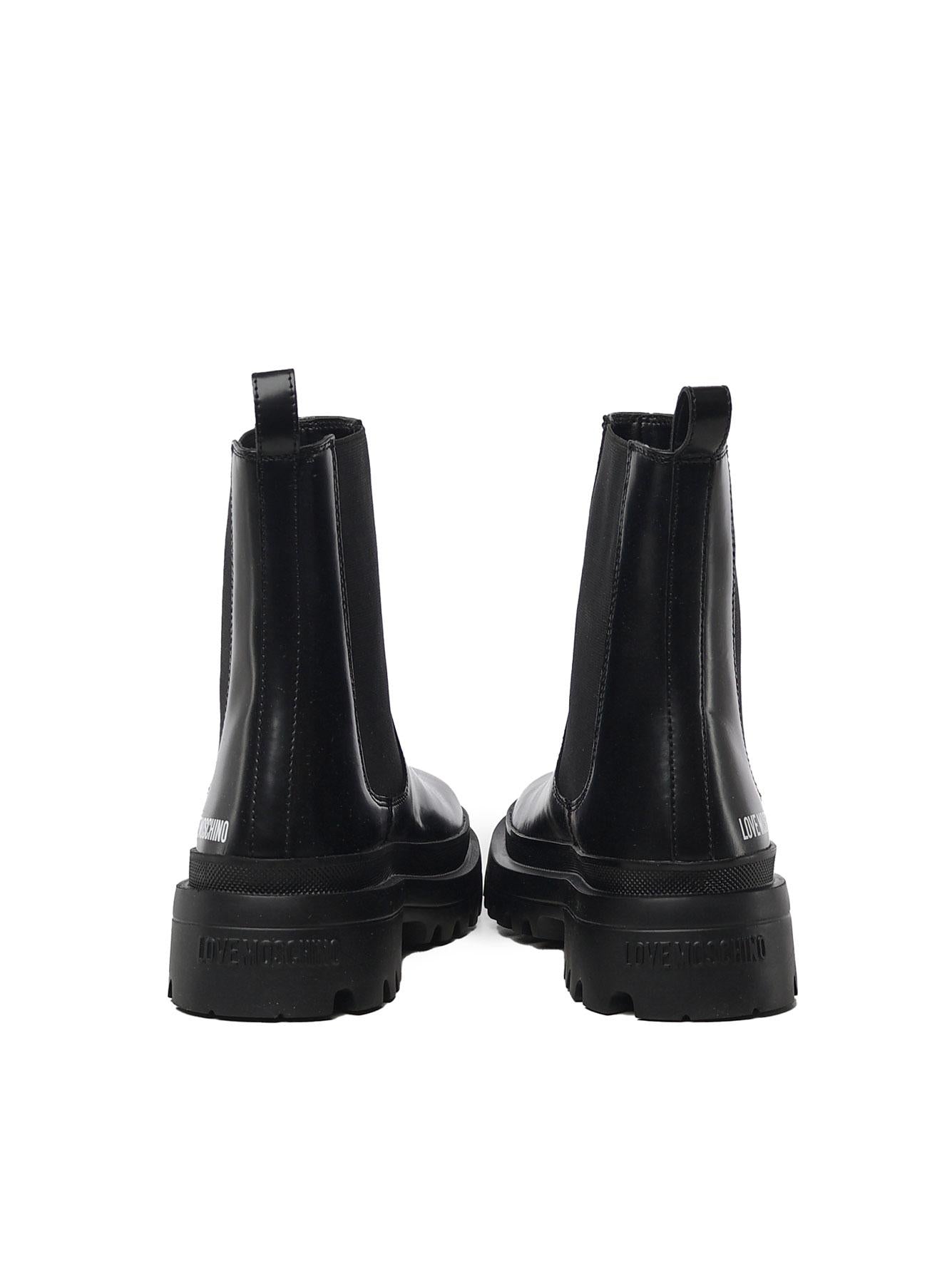 Stivaletti in vitello e lycra JA21035G0LJD0 000 LOVE MOSCHINO 