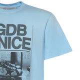 T-shirt in jersey di cotone con stampa GMP01220 P00236850977 GOLDEN GOOSE 