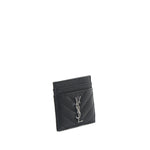 Cassandre Matelassè portacarte in grain de poudre 423291 BOW021000 SAINT LAURENT 