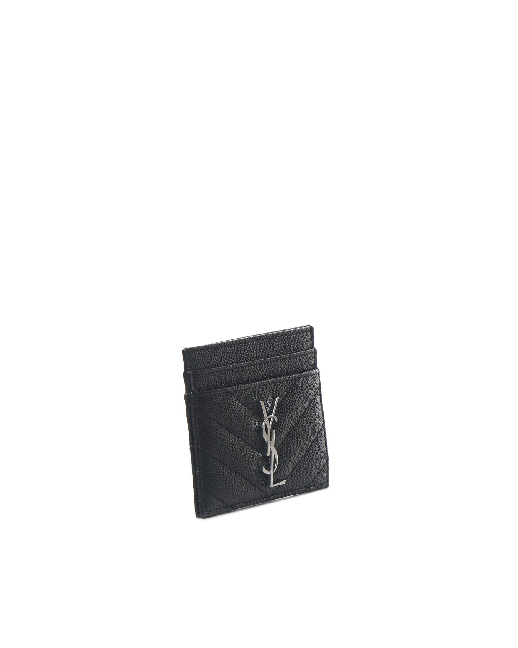 Cassandre Matelassè portacarte in grain de poudre 423291 BOW021000 SAINT LAURENT 