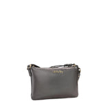 Borsa a tracolla in pelle con logo 73BP9VT03 LOLLI POPPOP BLACK V° 73 