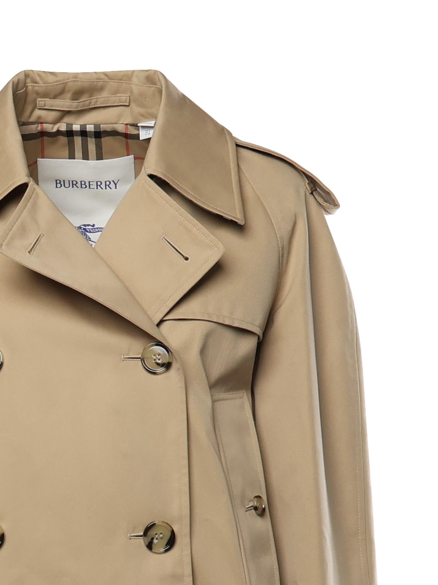 Giacca trench cropped in gabardine 8115792 A1366 BURBERRY 