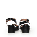Sandali New Carry Cross in pelle A57184 NERO CARMENS 