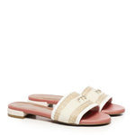 Ciabattine Janette<BR/> 73SC8VD02PAG JANETTEOFF WHITE/NATUR V° 73 