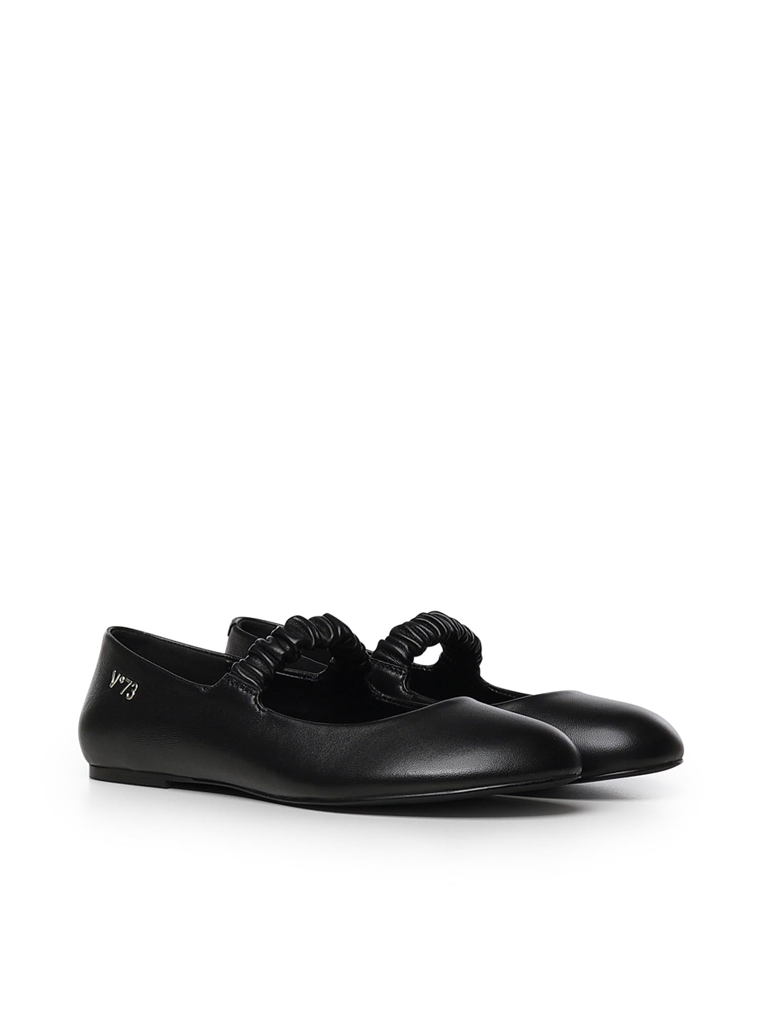 Ballerine Alene con logo 73CZ9YC01 ALENE BALLETNERO V° 73 