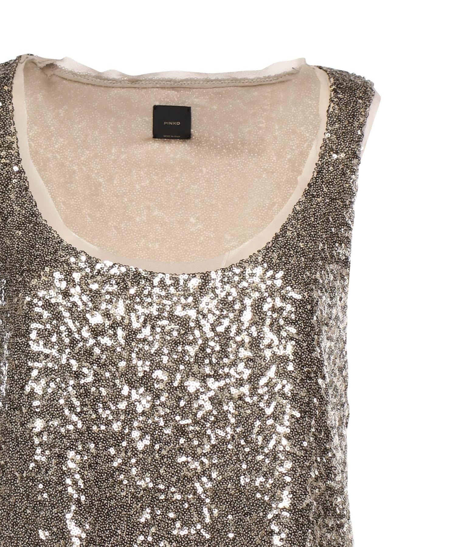 Canotta full paillettes 107743 A3ODH55 PINKO 