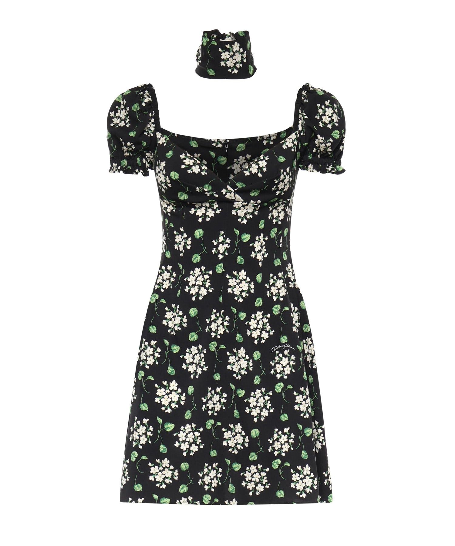 Miniabito in charmeuse di seta con stampa F659HT FSA85HX6BX DOLCE & GABBANA 