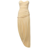 Abito lungo drappeggiato in jersey crêpe 2639250000034  MAGDA BUTRYM 