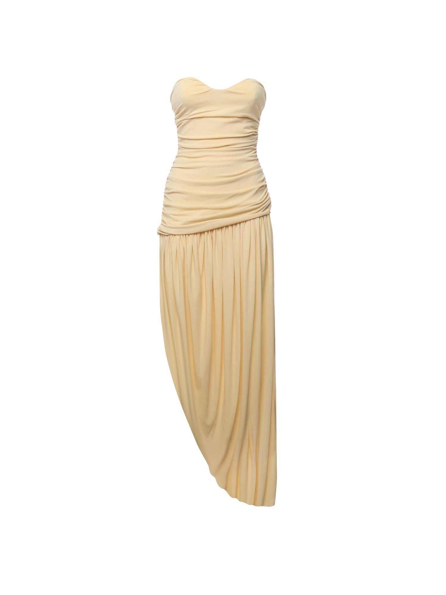 Abito lungo drappeggiato in jersey crêpe 2639250000034  MAGDA BUTRYM 