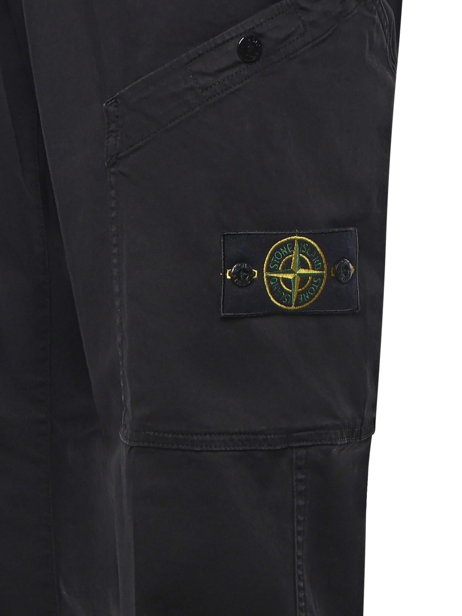 Pantalone cargo in raso di cotone K2S153100030 S0012V0029 STONE ISLAND 
